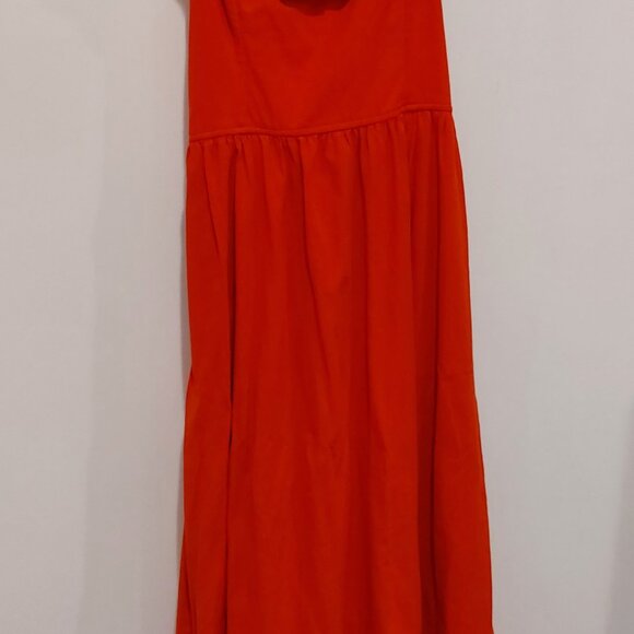 Free people  red dress sz M ruffled - Picture 6 of 11